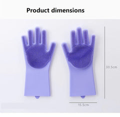 SILICONE DISH WASHING GLOVES ( Pair )