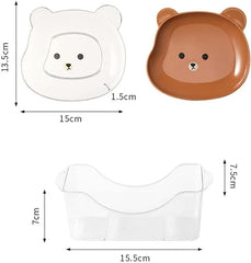 Set of 8 Mini Bear-Shaped Serving Plates