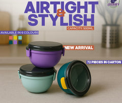 Airtight Lunch Boxes (Square and Round)