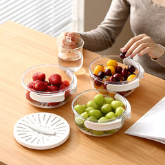 2-in-1 Draining Basket & Lid — Fruit & Veggie Strainer