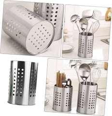 2pc Set Stainless Steel Round Cutlery Drain Rack