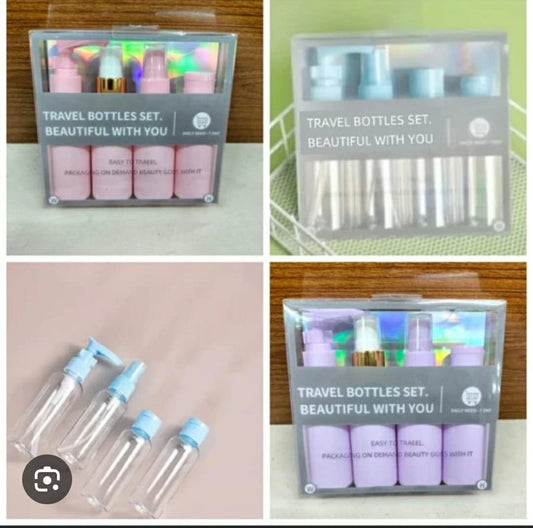 Pack of 4 Travel Size Refillable Bottle