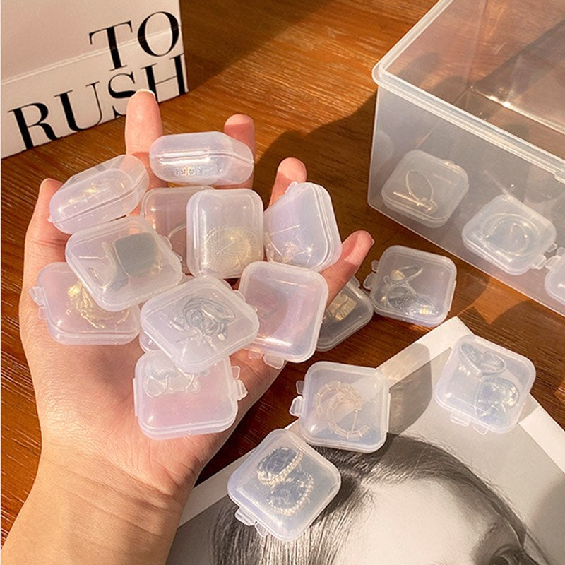 Transparent Mini Jewelry Storage Box (Pack of 10)