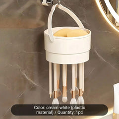 4 in 1 Elegant Makeup Organizer with Rotating Brushes Holder & Makeup Brushes Cleaner