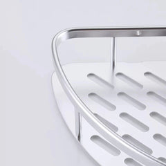 2-Layer Aluminum Corner Bathroom Shelf | Wall-Mounted Shower Caddy Organizer
