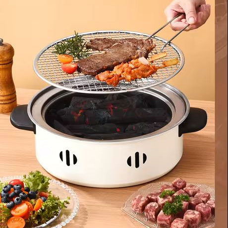 Portable Barbecue Grill With Korean Charcoal Stove