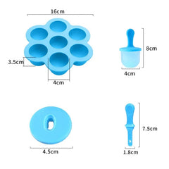 Silicone 7 Grids Multicolour Ice Cream Mold