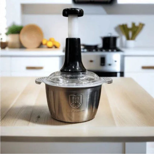 Stainless Steel Hand Push Chopper 2 L — Manual Food / Veggie & Meat Chopper