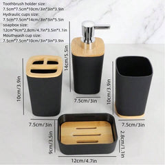 4pcs Luxury Bathroom Accessories Set (Plastic)