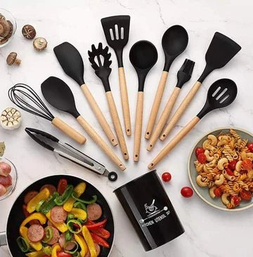 12 pc silicone spoons set