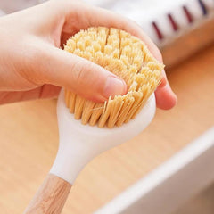 Wood-Handled Pot & Pan Scrub Brush