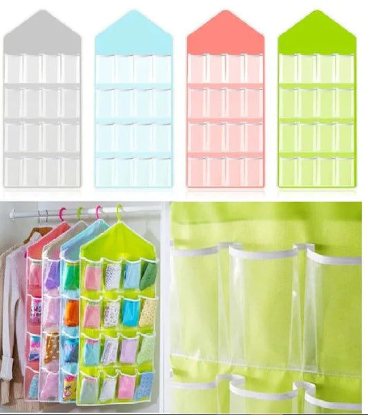 16 Pocket Hanging Wardrobe Storage Organizer