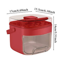 Press-Type Freezer Ice Tray with Handle & Lid – Easy-Release Cube Maker