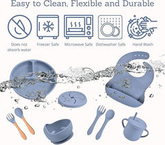 Silicone Children's Tableware Set (8pcs)