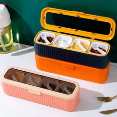 Spice Box Set – 4 Multi-Color Spice Storage Jars