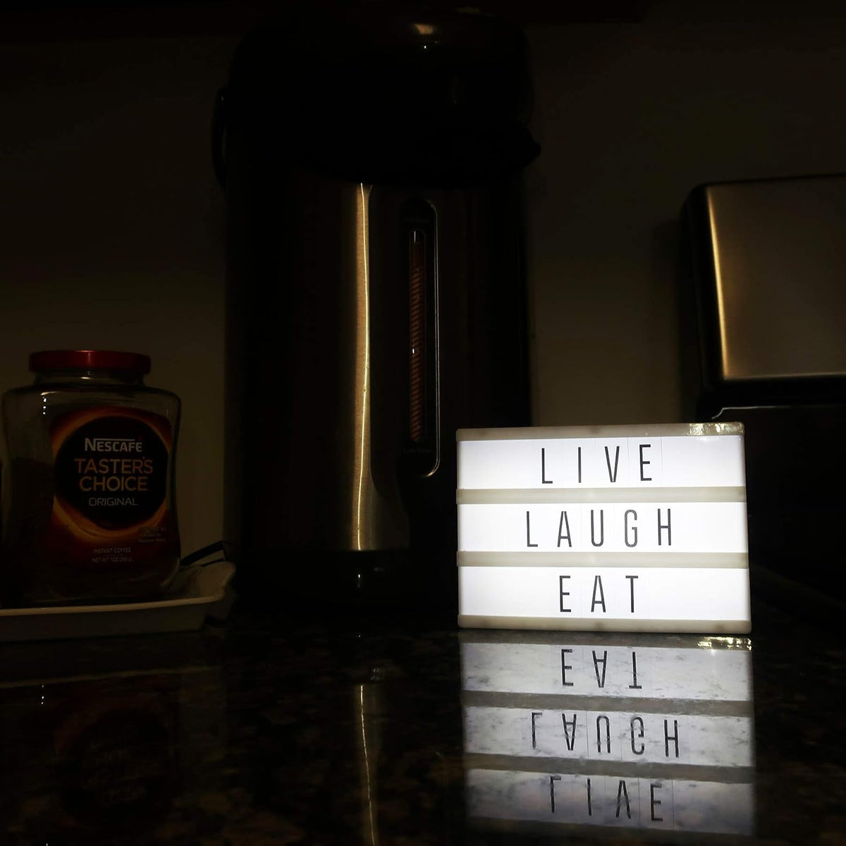 Cinematic Light Box with 60 Letters & Symbols – Portable Retro LED Message Board