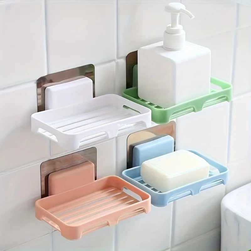 1pc Wall Mounted Plastic Soap Holder