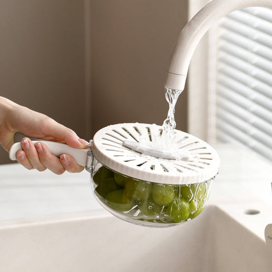 2-in-1 Draining Basket & Lid — Fruit & Veggie Strainer