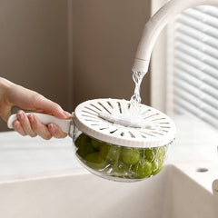 2-in-1 Draining Basket & Lid — Fruit & Veggie Strainer