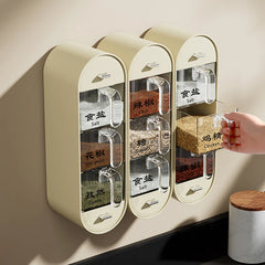 Wall-Mounted Drawer 3 Tier Seasoning Box