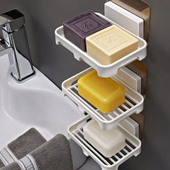 1pc Wall Mounted Plastic Soap Holder