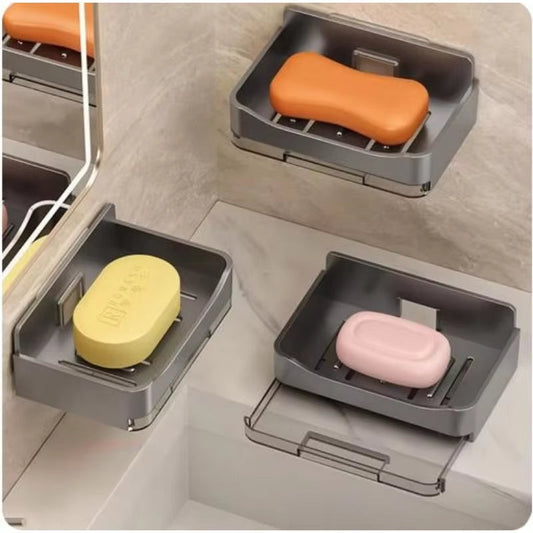 Wall Mounted Soap Dish With Drainage Tray