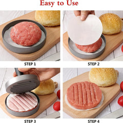 Non-stick Stainless Steel Burger Patty Press Maker Molder