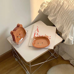 Set of 8 Mini Bear-Shaped Serving Plates