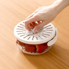 2-in-1 Draining Basket & Lid — Fruit & Veggie Strainer
