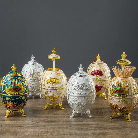 European Style Egg Shaped Toothpick Holders
