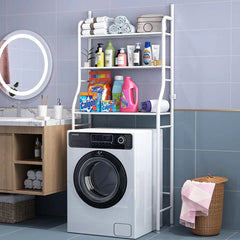3-Tier Over-The-Toilet Space Saver Shelf | Durable Iron Bathroom Organizer Rack