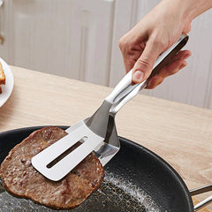 2 in 1 Cooking Double Sided Spatula Steel Tong