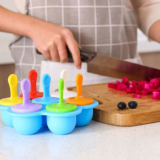Silicone 7 Grids Multicolour Ice Cream Mold