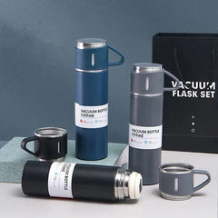 2 Cup Double-Layer Stainless Steel Vacuum Flask Set