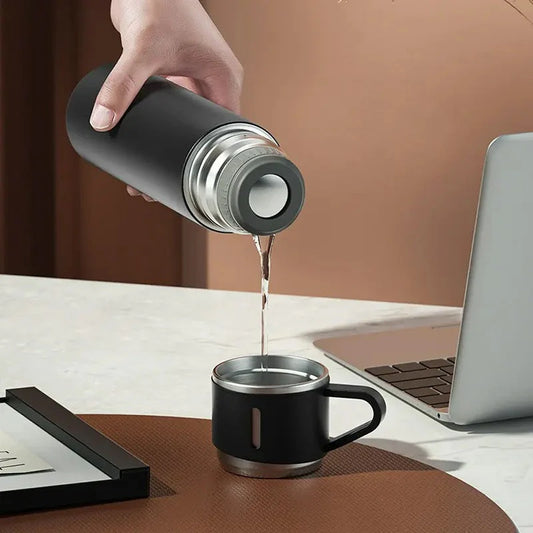 2 Cup Double-Layer Stainless Steel Vacuum Flask Set
