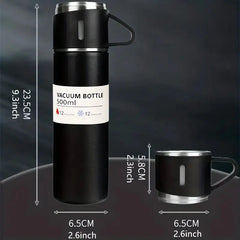 2 Cup Double-Layer Stainless Steel Vacuum Flask Set