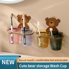2 Cup Wall Mounted Toothbrush Holder