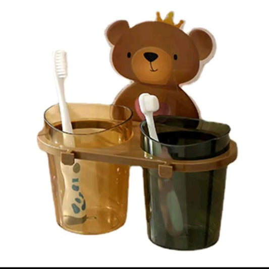 2 Cup Wall Mounted Toothbrush Holder