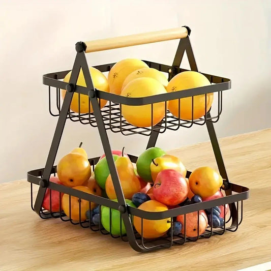 2 Tier Metal Multi Purpose Storage Basket