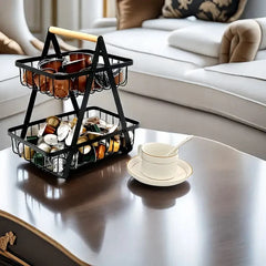 2 Tier Metal Multi Purpose Storage Basket