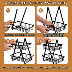 2 Tier Metal Multi Purpose Storage Basket