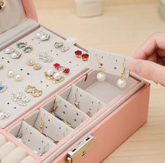 Double Layer Leather Jewellery Box