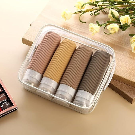 4-Pack Leak-Proof Silicone Travel Bottles