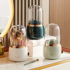 360° Rotating Makeup Brush Storage Box