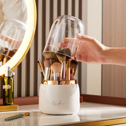360° Rotating Makeup Brush Storage Box