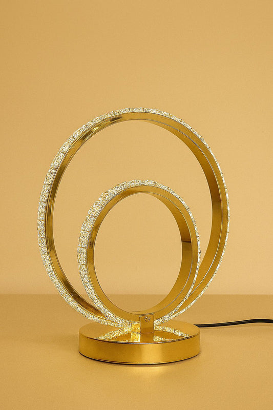 Gold LED Bedside Lamp with Modern Design