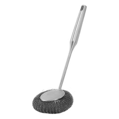 Long-Handle Dish Scrubber Brush – Rustproof & Hanging Design