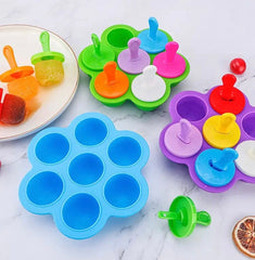 Silicone 7 Grids Multicolour Ice Cream Mold