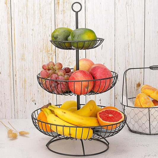 3 Tier Metal Fruit Storage Basket