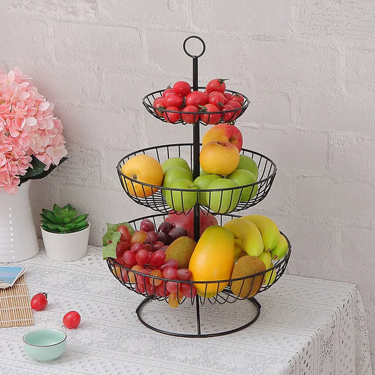 3 Tier Metal Fruit Storage Basket